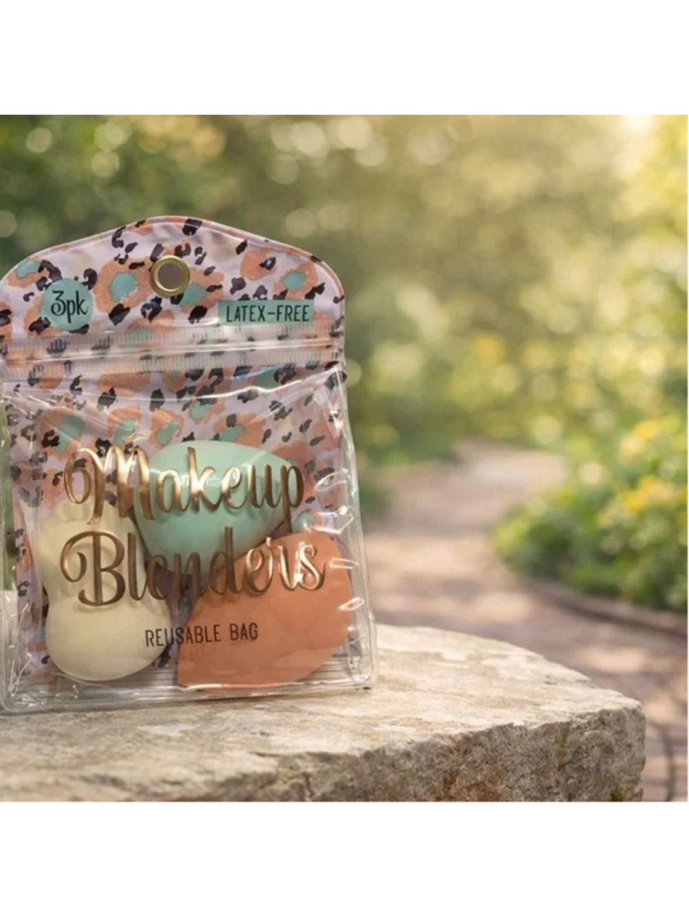 3-Pack Makeup Blenders with Reusable Bag